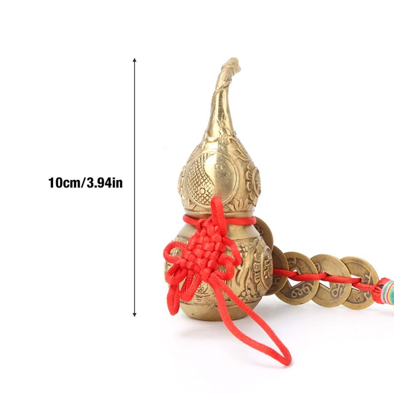 Hilitand Brass Good Luck Wu Lou Hu Lu Gourd Feng Shui Luck and Treasure for Housewarming Gifts Home Decoration - Image 4